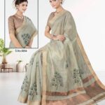 Silk Cotton Saree Green