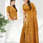 Soft Cotton Saree Musterd
