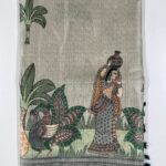 Tussar Saree- Chikku SKU6063-1