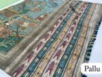 Tussar Saree- Chikku SKU6063-2 - Image 2